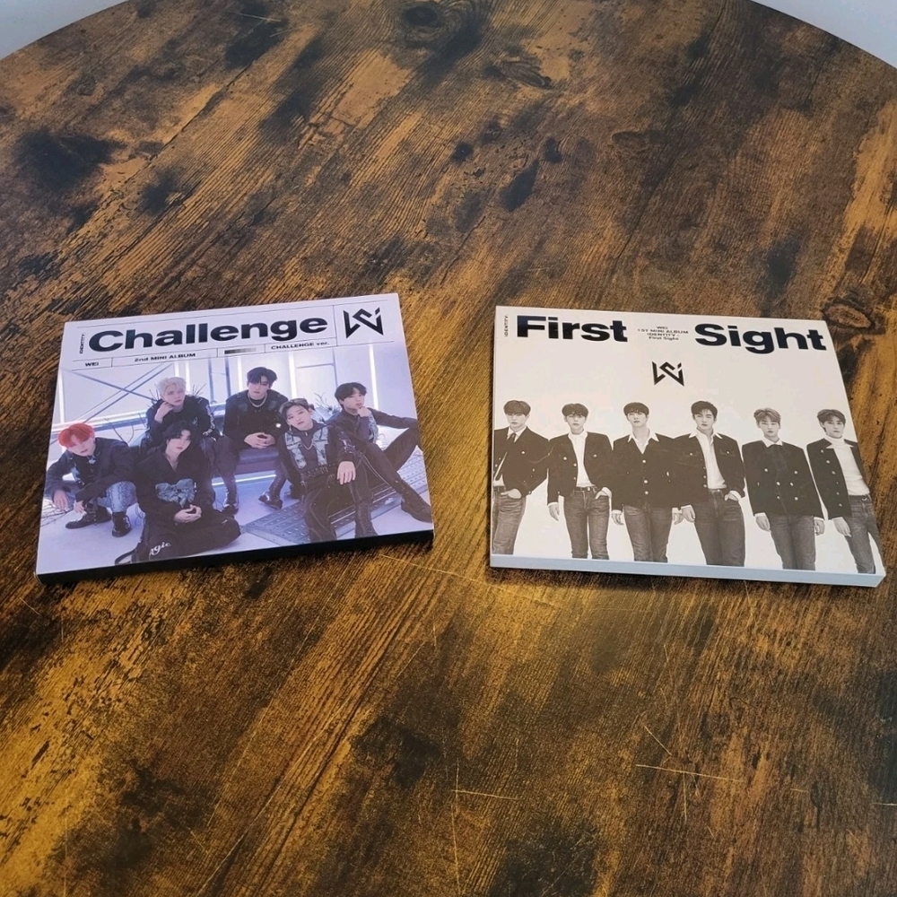 K-Pop Album Set with Black and White Covers